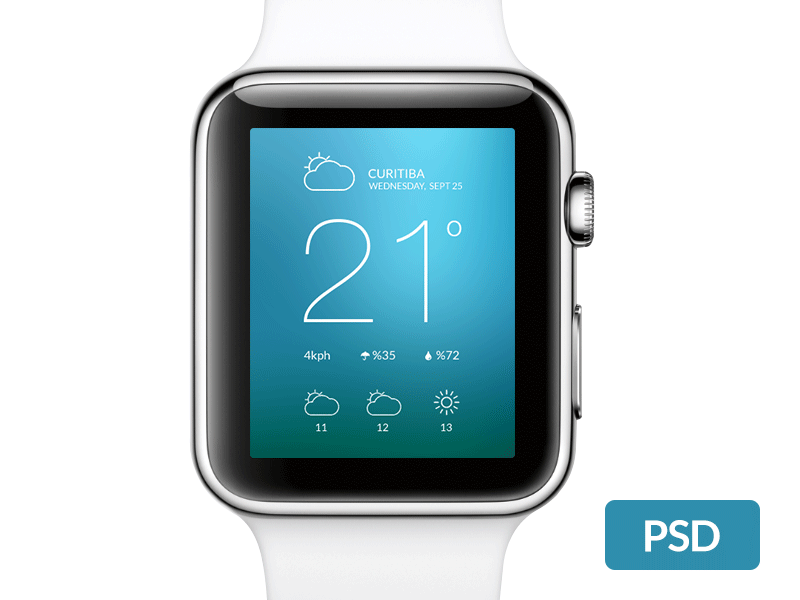 Apple Watch Free Template PSD