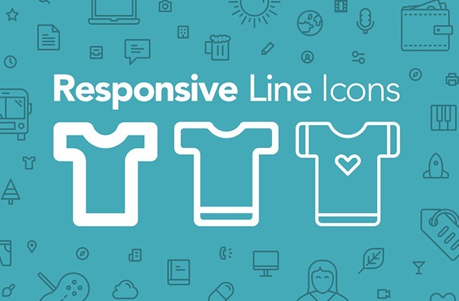 100 Responsive Line Icons