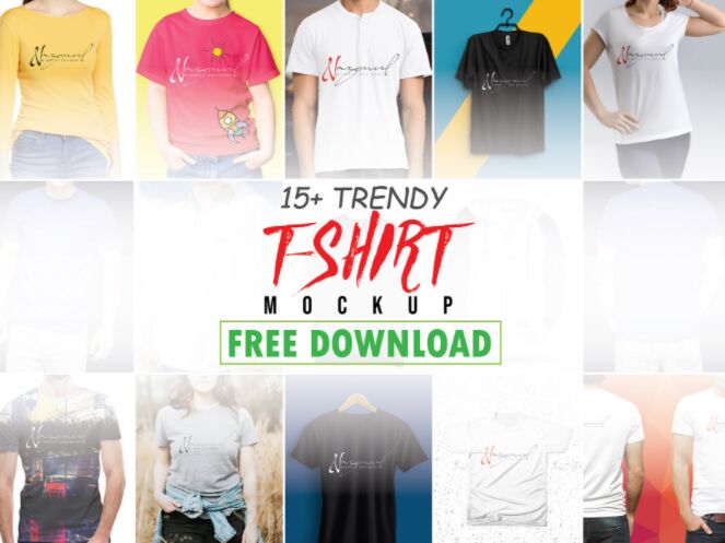 15+ Trendy T-shirt Mockups PSD