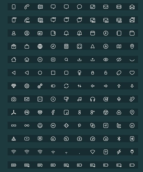 180 VECTOR ICONS For iOS 8