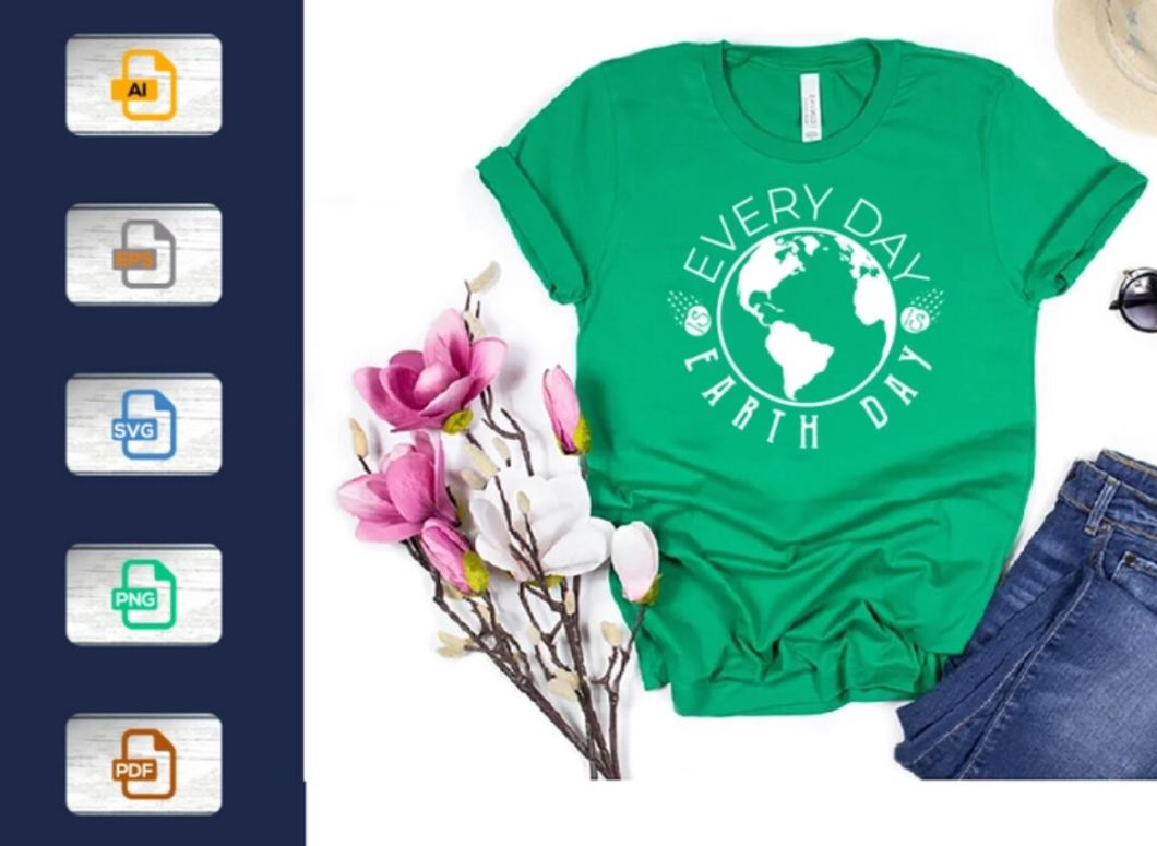 20 Free PSD T-Shirt Mockup Download Link And Earth Day T-shirt