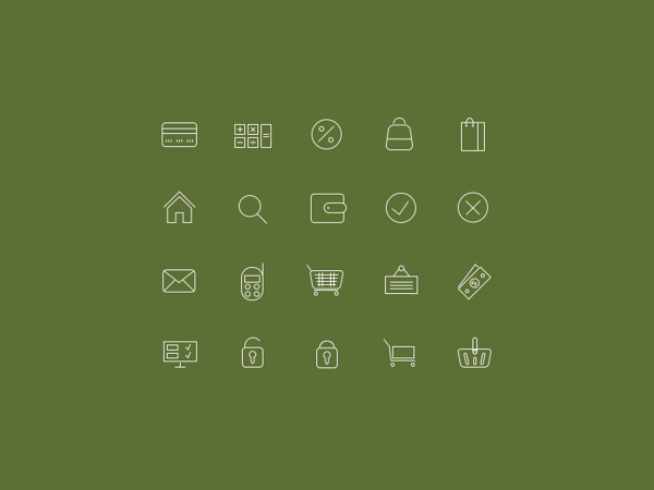 20 icons for online stores