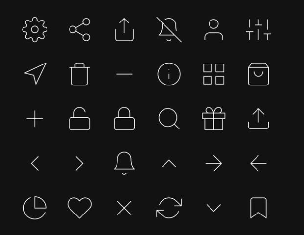 30 Line Icons Figma