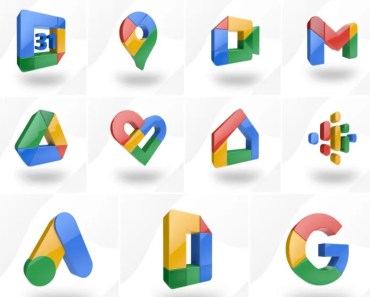 3D Google App Icon Set