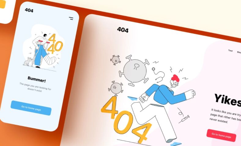 404 Illustrations & UI Kit