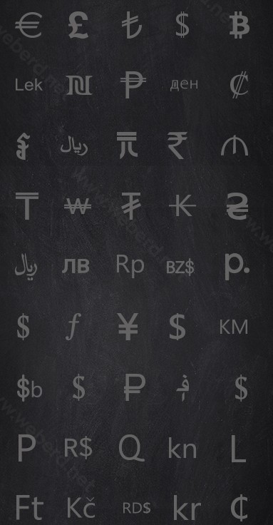 45 Currency Vector Icons