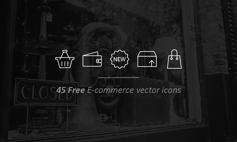 45 Outline E-commerce Icons