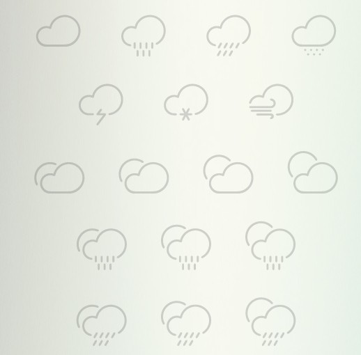 61 Outlined Weather Icons Collection