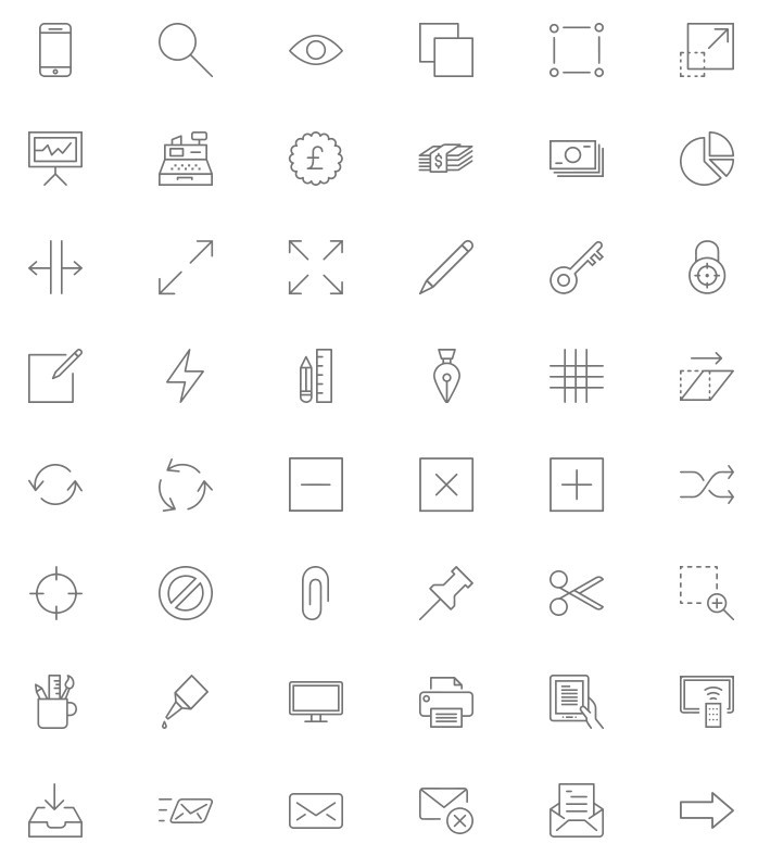 90 Free Line Icons