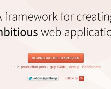 A Javascript Framework For Creating Ambitious Web Applications - Emberjs