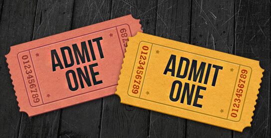 Admit-one ticket icons (PSD)