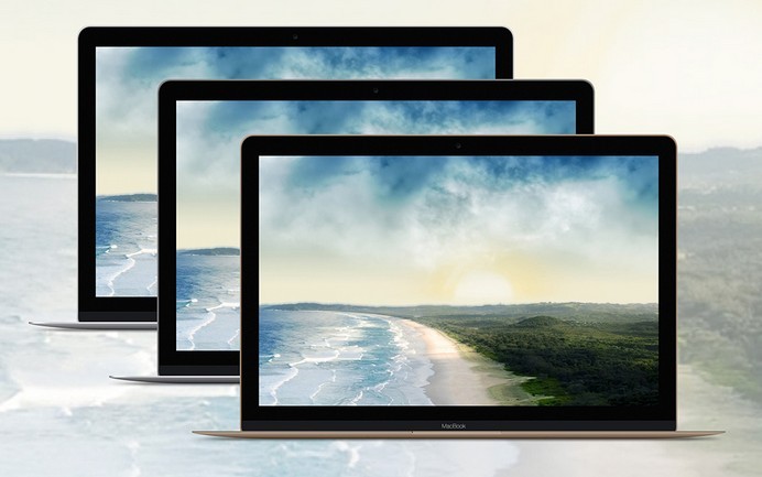 Apple MacBook 2015 Mockup PSD