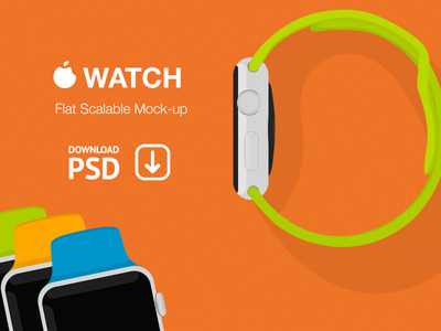 Apple Watch Flat Scalable Mockup