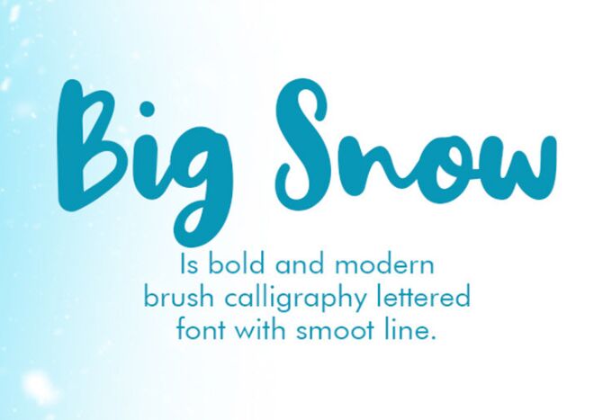 Big Snow Free Font