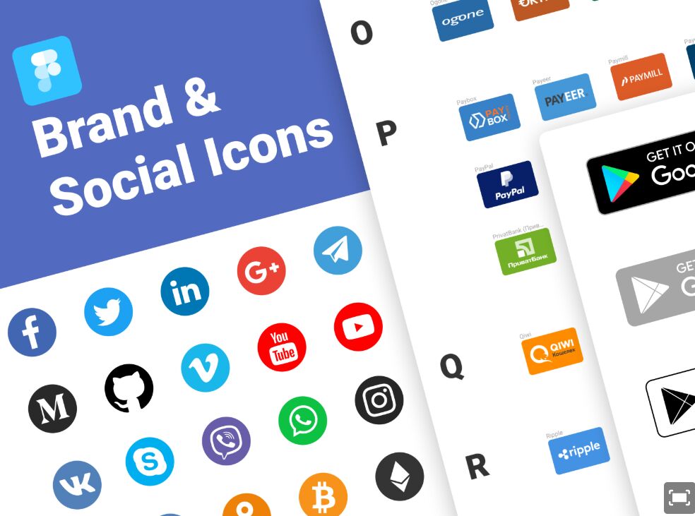 Brand & Social Icons for Figma Free