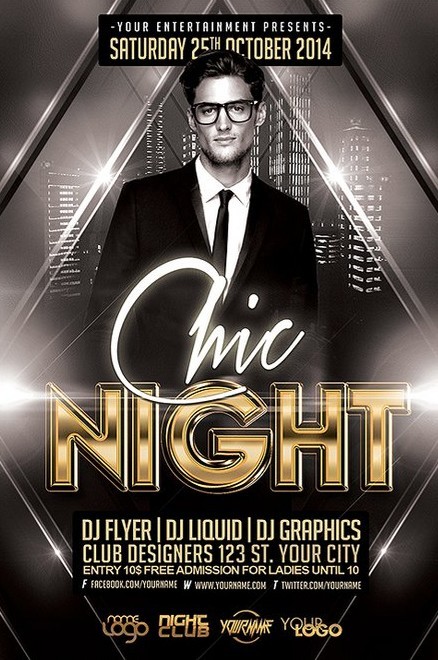 CHIC NIGHT Free Flyer Template