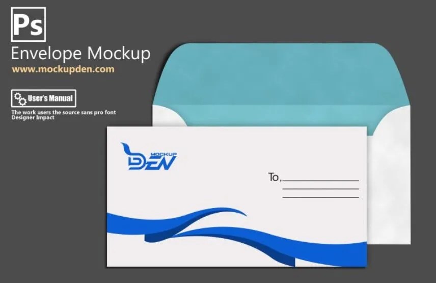 Customizable Envelope Mockup PSD Template