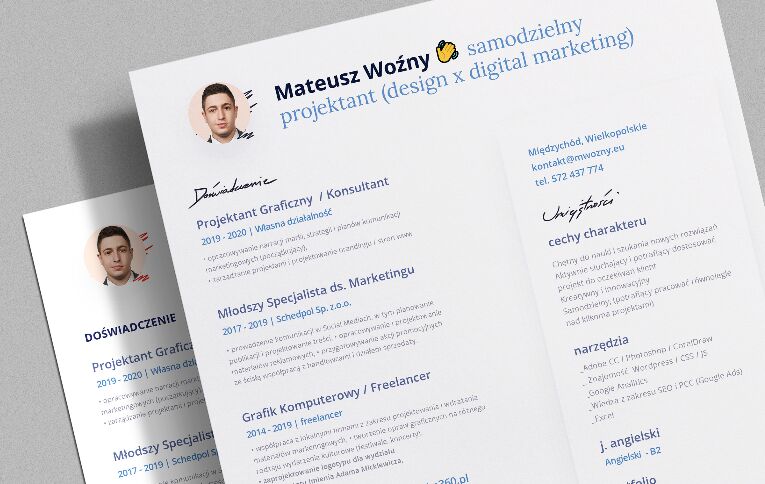 CV Resume 2020 Free PSD Template Download