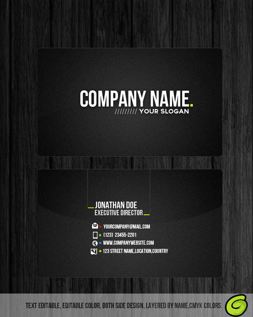 Dark Professional Business Card template