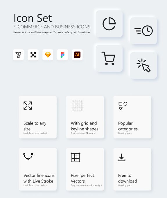 E-commerce & Business Icon Set