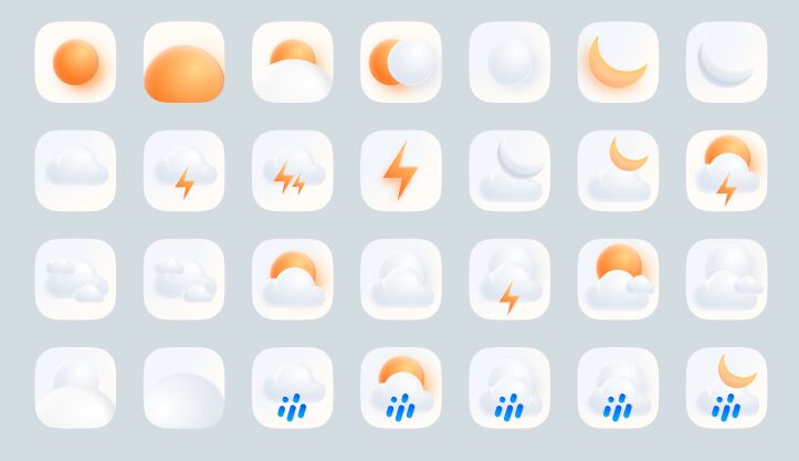 Eggciting Weather Icons