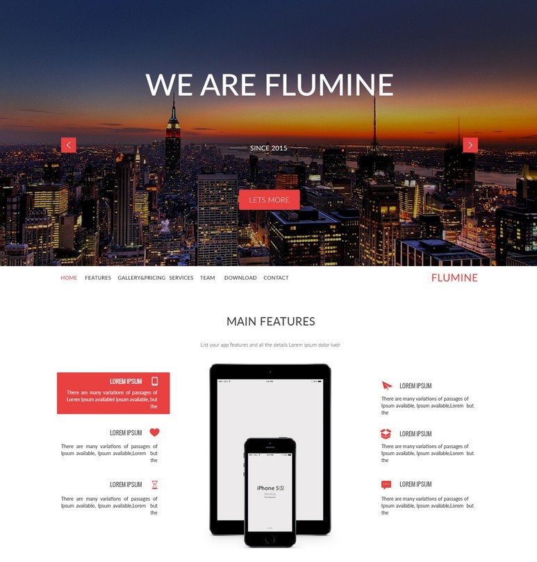 Flumine - Multi-Purpose Landing Page