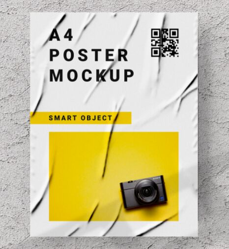 Free A4 Paper Poster Mockup