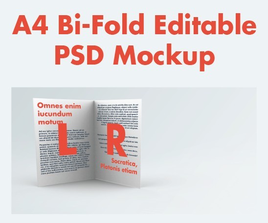 Free Bi-Fold A4 Brochure Leaflet Mockup Pack