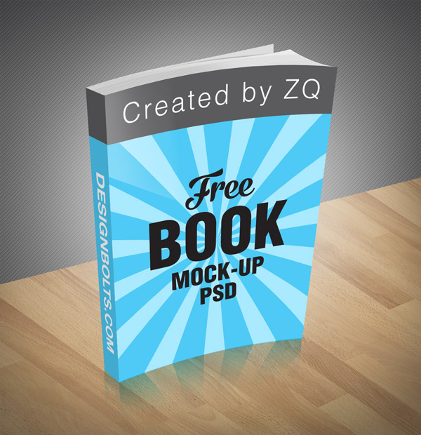 Free Book Mock-up PSD File