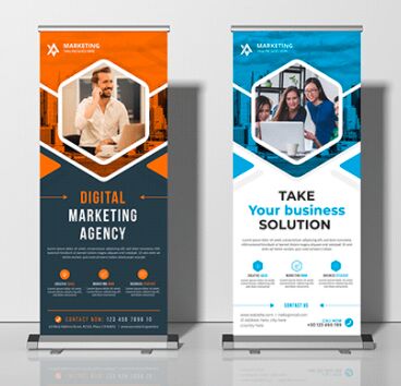 Free Business Roll Up Banner Design Template