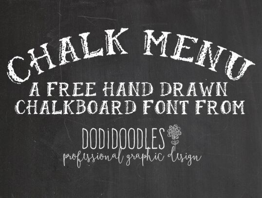 Free Chalkboard Font from dodidoodles