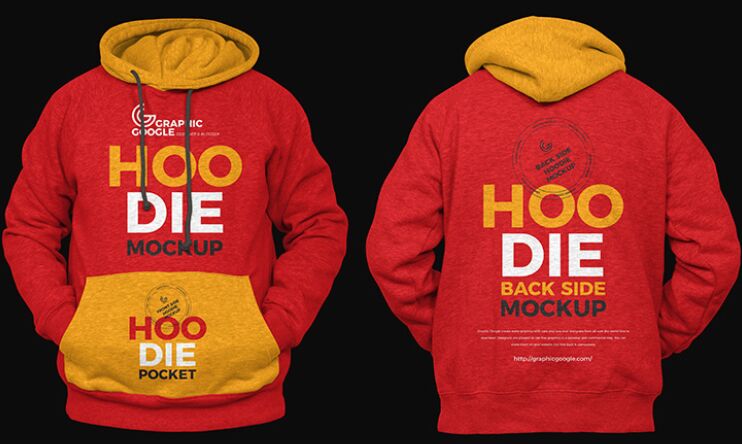 Free Front and Back Hoodie Mockup