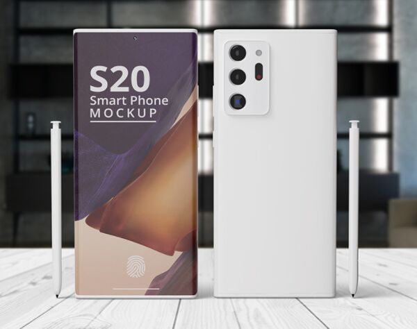 Free Galaxy S20 Smartphone Mockup