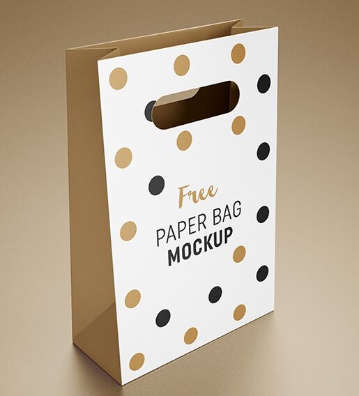 Free gift bag mockup