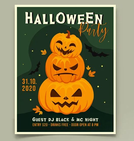 Free Halloween Flyer Template (PSD & Vector)