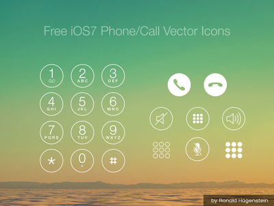 Free iOS7 Phone Call Vector Icons