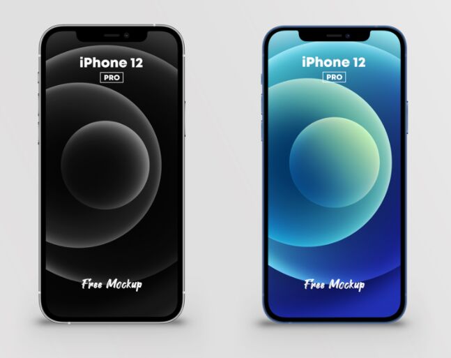 Free iPhone 12 Pro Mockup (2 Colors)