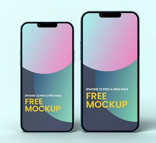 Free iPhone 13 Pro and iPhone 13 Pro Max Mockup