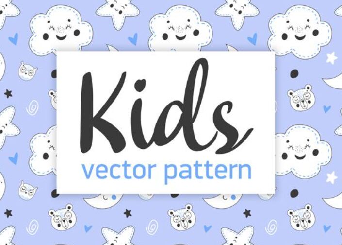 Free Kids Vector Pattern