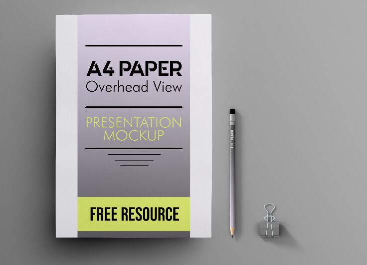 Free Letterhead A4 PAPER PSD Mockup