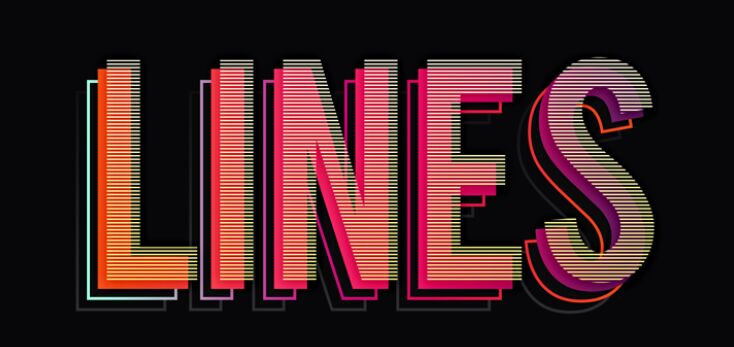 Free Lines Photoshop Text Effect