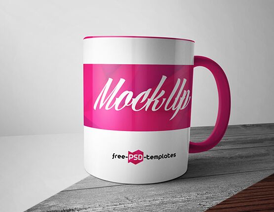 Free Mug Mock-up With 3 Backgrounds