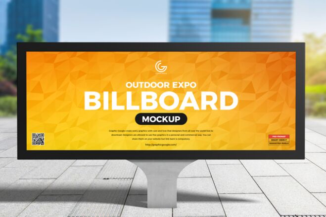 Free Outdoor Expo Billboard Mockup