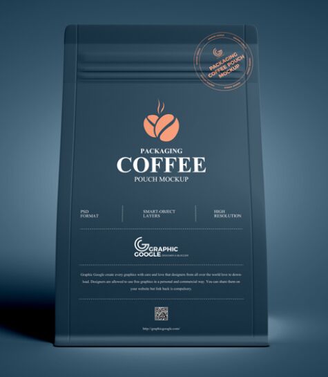Free Packaging Coffee Pouch Mockup