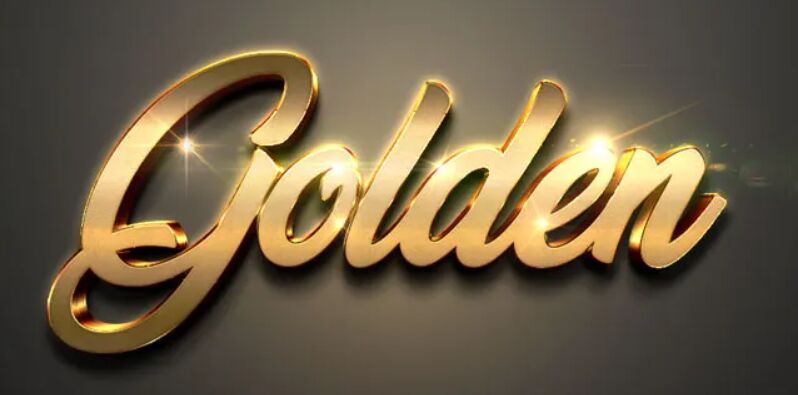 Free Photoshop Gold Text Effect