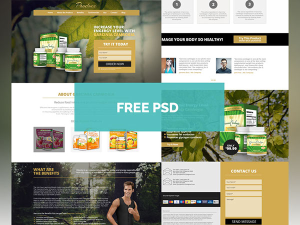 Free Produce Theme Product Landing Page