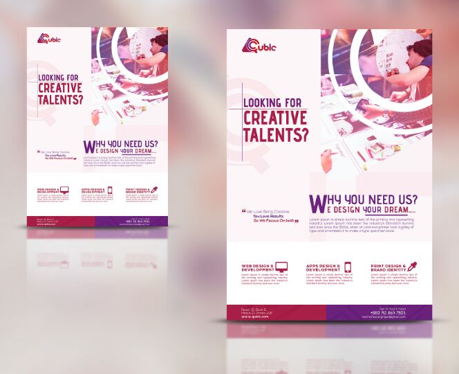 Free PSD Creative agency Flyer