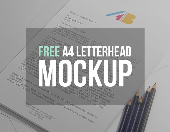 Free PSD Mockup - A4 Paper