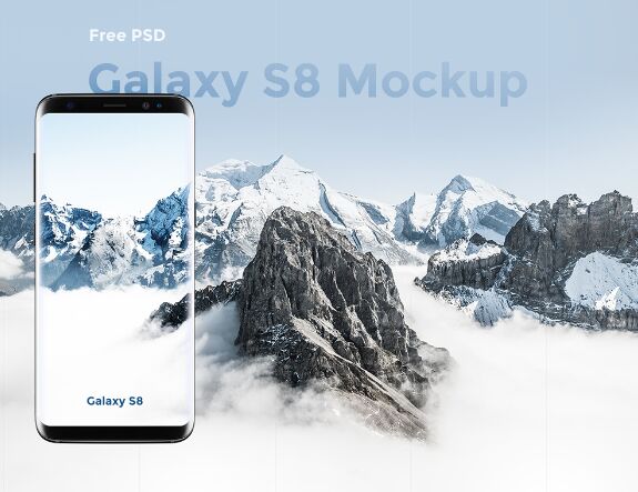 Free PSD Samsung Galaxy S8 Mockup PSD