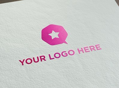 Free realistic logo mock-up